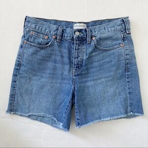 Madewell High Rise Button Up Denim Shorts